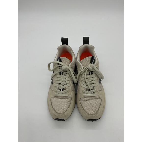 Veja 'Venturi' White Suede And Leather-Trimmed Alveomesh Sneakers Size 7 - Picture 3 of 6